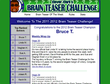 Tablet Screenshot of brainteasers.cleverclark.com